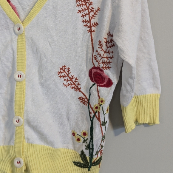 Nick & Mo Anthropologie Floral Embroidered Cardigan - Picture 8 of 8